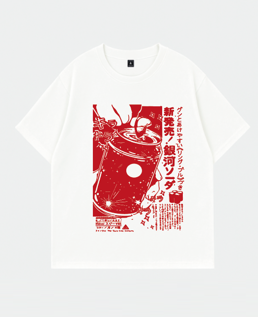 Camiseta De Manga Corta Blanca Boba Té Rojo