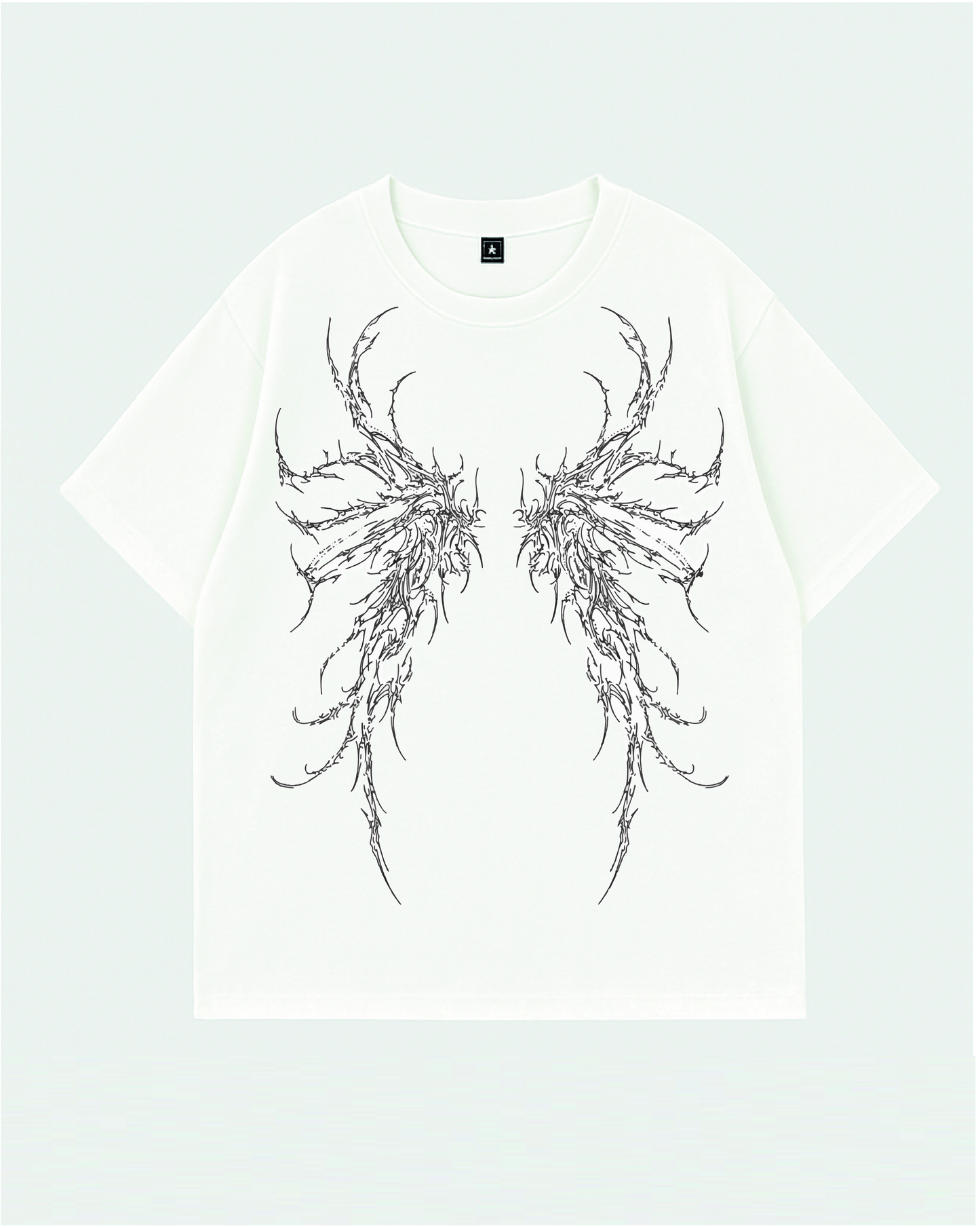 Camiseta De Manga Corta Blanca Alas